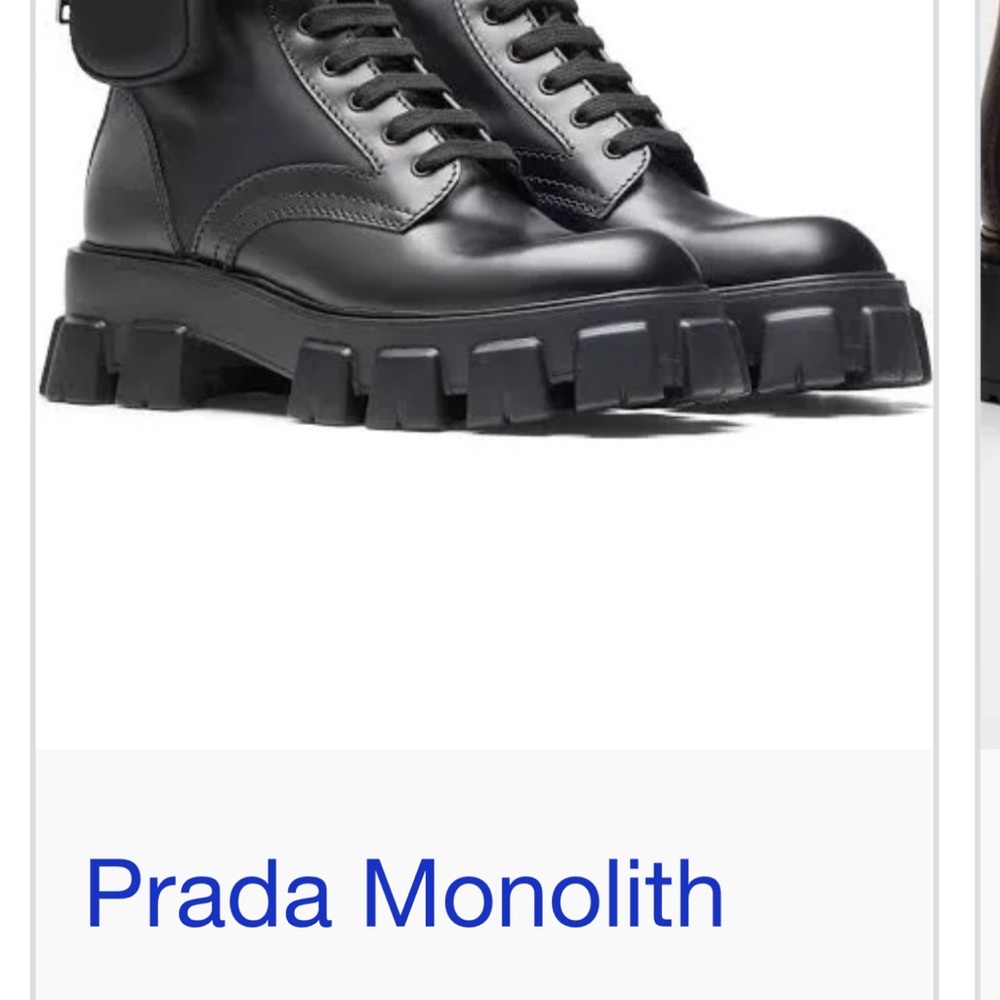 Prada Black Chunky Sole Boots